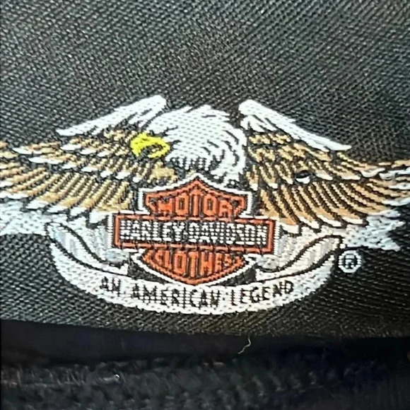 WOMENS HARLEY‎ DAVIDSON BLACK TURTLE NECK MOTORCYCLE SIZE LARGE - Picture 3 of 8